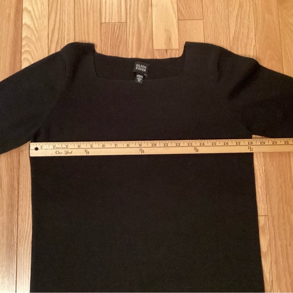 Eileen Fisher Black Sweater, Square Neck, Size Medium, *Host pick* - Picture 8 of 11